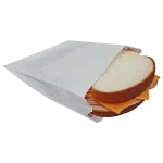 Sandwich Bags 6" X 1" X 7.5", Regular, Greaseproof, White