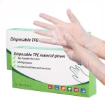 Disposable TPE Gloves Powder-Free Clear (Medium) ENSI
