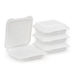 PP white hinged container 71