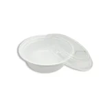 PP LY-24W Round Food Combo Container (White) (710ml) ENSI