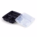 PP JF-333W Rectangle 3 Compartment Combo Container (White) LR