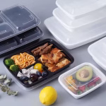 Alternative view of PP JF-333W Rectangle 3 Compartment Combo Container (White) LR