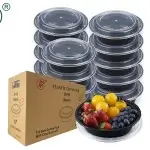 Alternative view of PP LY-16 Roun Food Combo Container (Black) (410ml) LR
