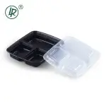 PP JF-339W Rectangle 3 Compartments White Combo Container  LR